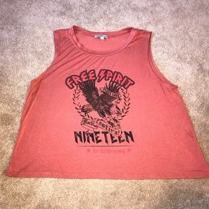 Orange Red Free Bird Tank Top